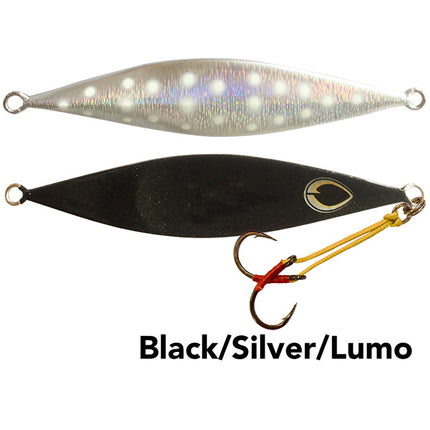 black magic flipper jig 80g sil orn lumo