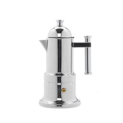 Kontessa Vigano Stainless Steel Espresso Pot 4 Cups