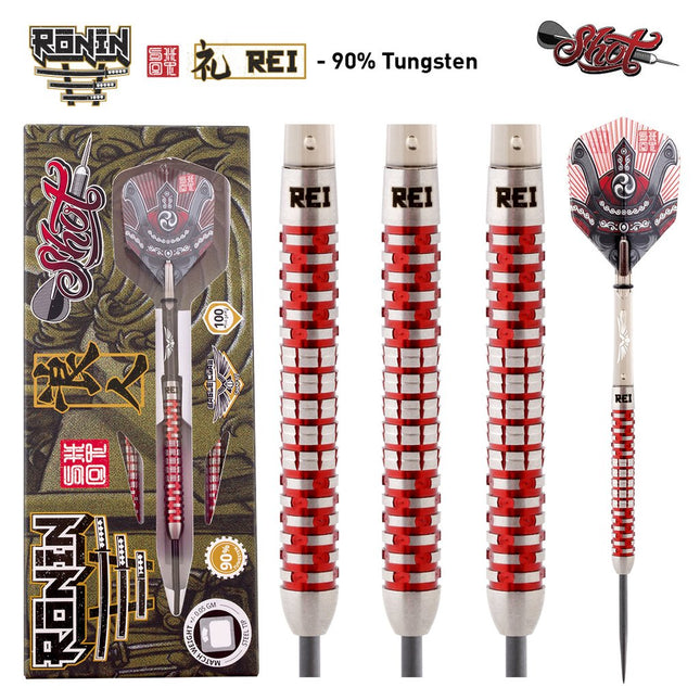 ronin rei steel tip dart set 90 tungsten barrels