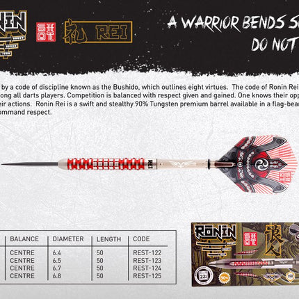 ronin rei steel tip dart set 90 tungsten barrels