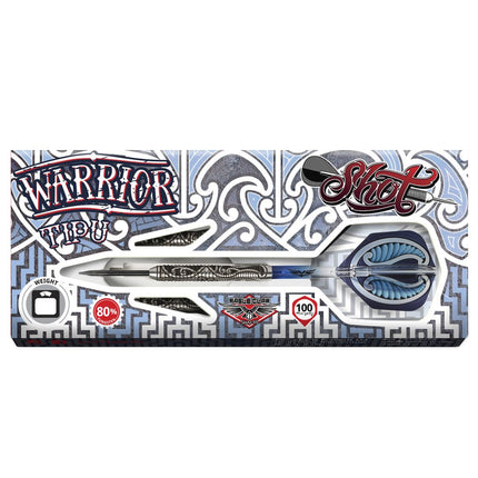 warrior tipu steel tip dart set 80 tungsten
