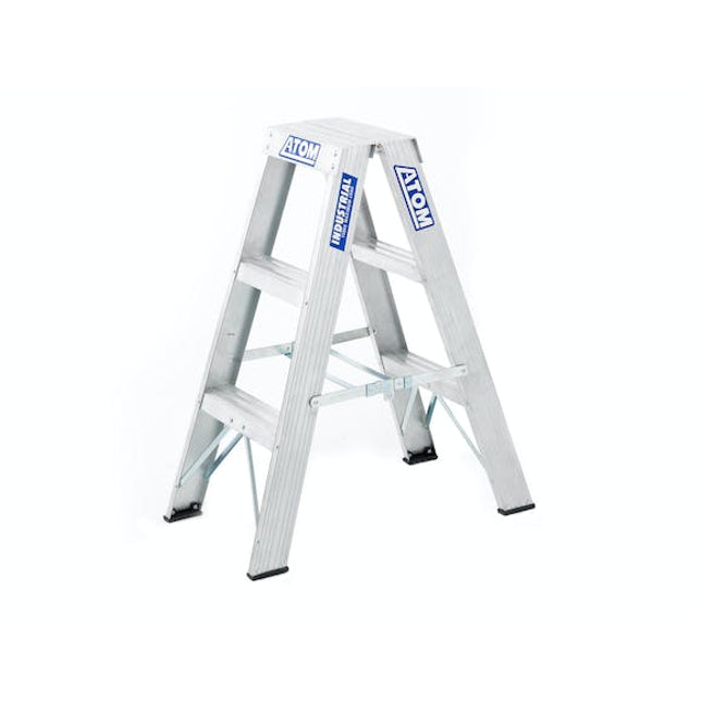 atom step ladder double sided 3 step