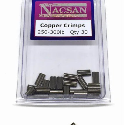 nacsan copper crimp 250 300lb 30pces