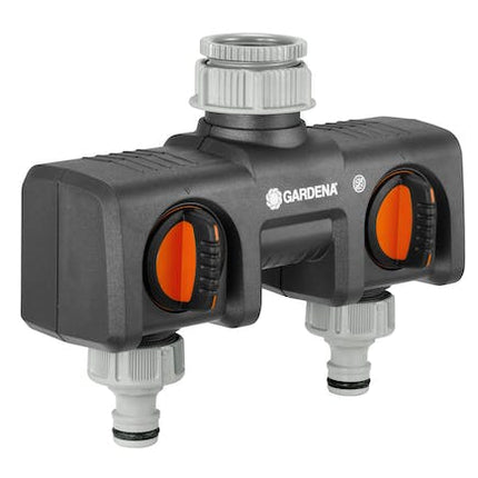 gardena twin tap connector adjustable 3 4 1 thread