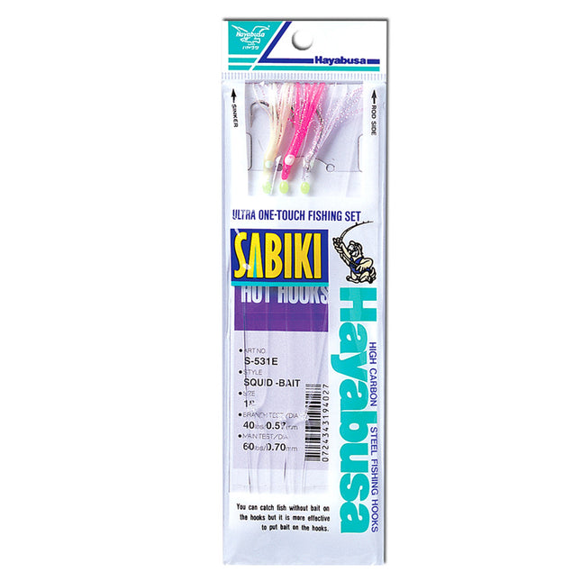 hayabusa sabiki 18 s 531e squid bait 40lb test