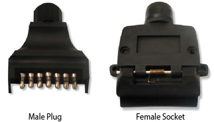 trojan plug seven pin flat male trailer