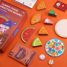 mi maths brain yummy food fraction board magnetic