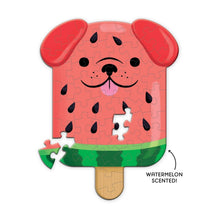 watermelon pupsicle 48 piece scratch and sniff shaped mini puzzle