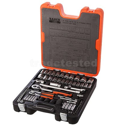 bahco 77 piece 1 4 1 2 drive socket set