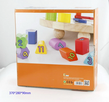 puzzle clock and geometric blocks