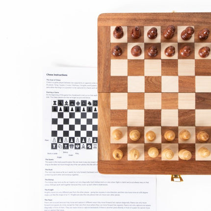 Sheesham wood folding chess set