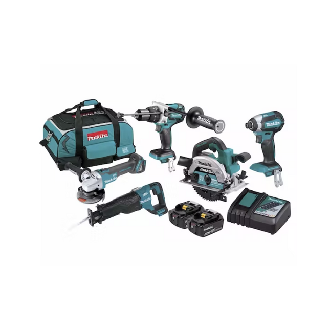 MAKITA 18V JOB SITE 5 PIECE BRUSHLESS LXT 5.0AH KIT