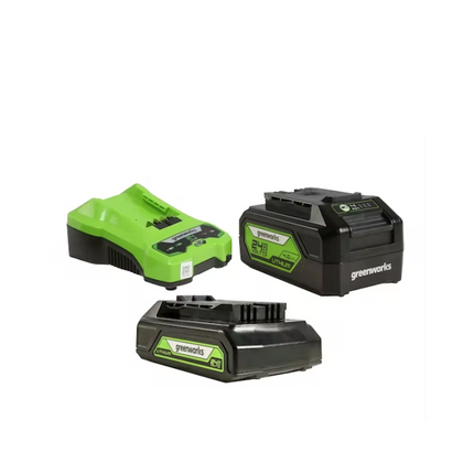Greenworks 24V Battery and Charger 3 Piece Kit 2.0/4.0Ah