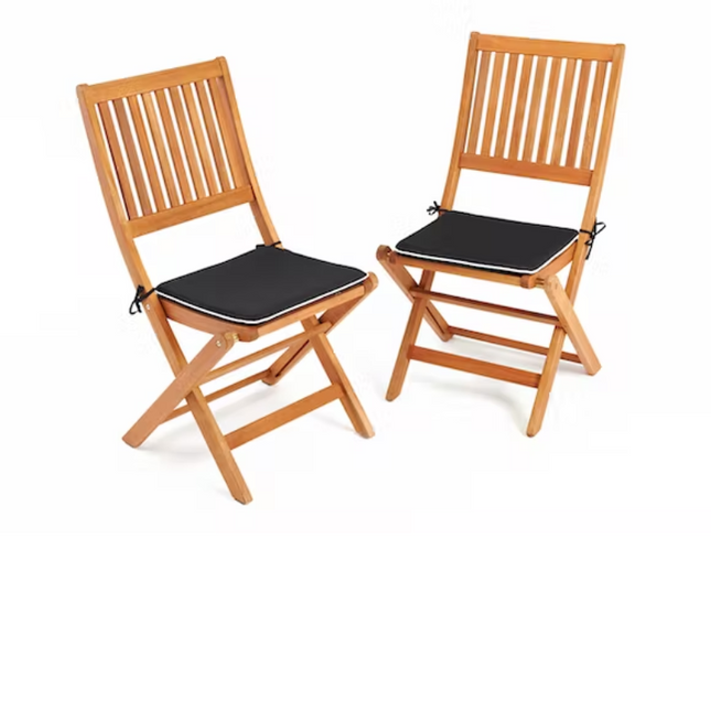 Hardwood Dining Chairs - Pair