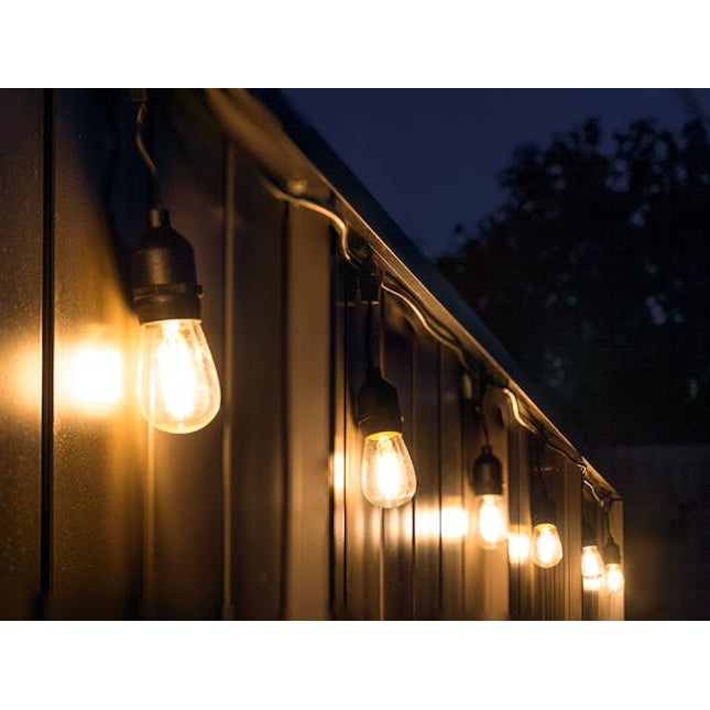 Festoon Lights LED 5m with 10 Filament Bulbs