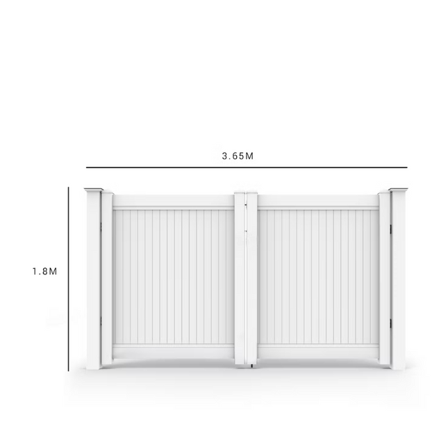 PVC Privacy Fence Driveway Gates 1.8m x 3.65m