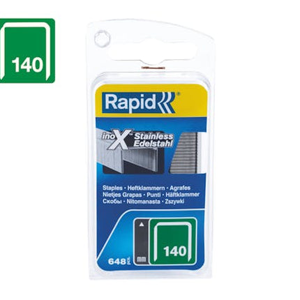 Rapid Flatwire Staples Stainless Steel 140/8 - Pack of 972