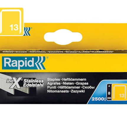 Rapid Finewire Staples Stainless Steel 13/8 - Pack of 2500