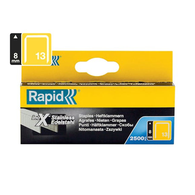 Rapid Finewire Staples Stainless Steel 13/8 - Pack of 2500