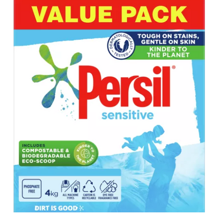 Persil sensitive F&T Powder 3*4kg / 250 washes