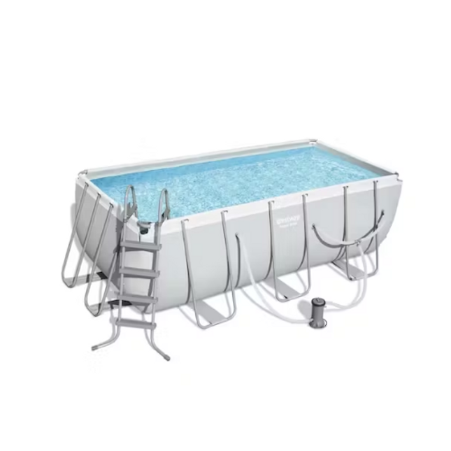 Bestway  Power  Steel  Rectangle  Pool  Set  4.12M X 2.01M X 1.22M