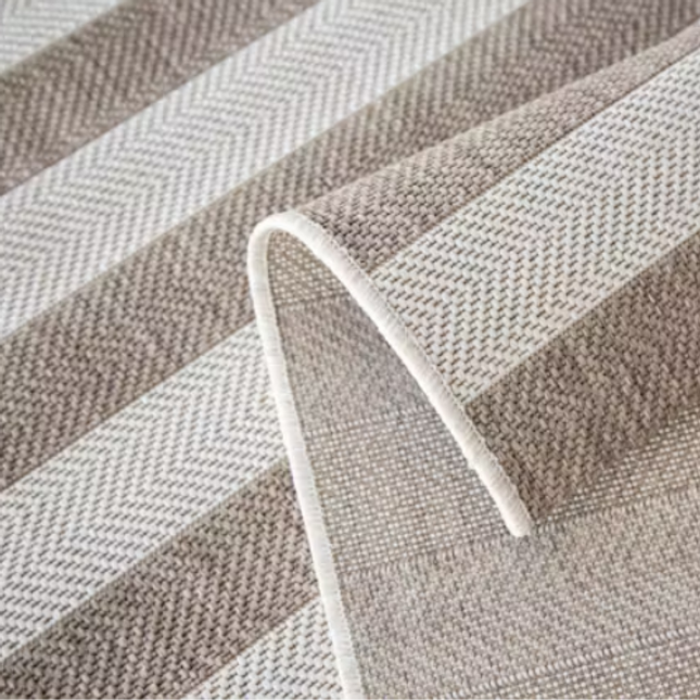 Signature Outdoor Rug Beige & Cream Stripe 160 X 230cm