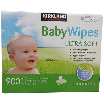 Kirkland Signature Baby Wipes (900 Wipes)