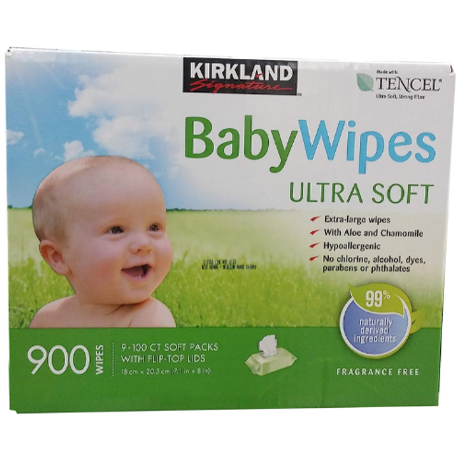 Kirkland Signature Baby Wipes (900 Wipes)