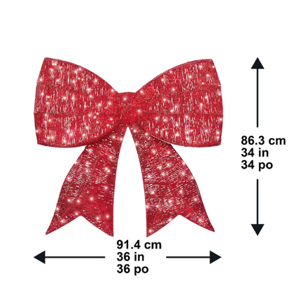 Red Bow with LED Lights