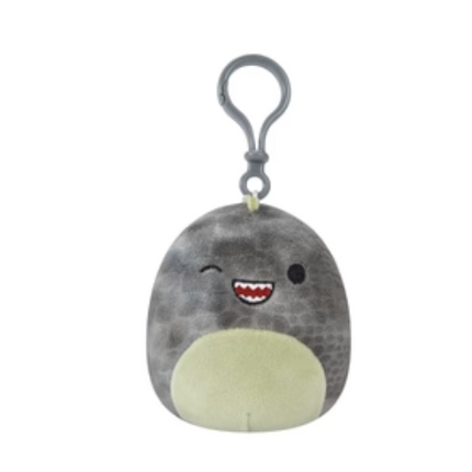 SQUISHMALLOWS 3.5 INCH S15 CLIP ON - XANDER - GREY WINKING T-REX