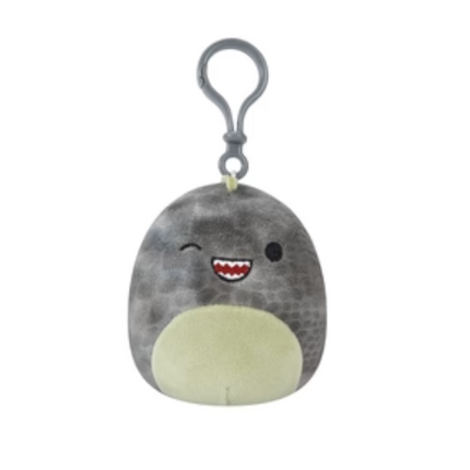 SQUISHMALLOWS 3.5 INCH S15 CLIP ON - XANDER - GREY WINKING T-REX