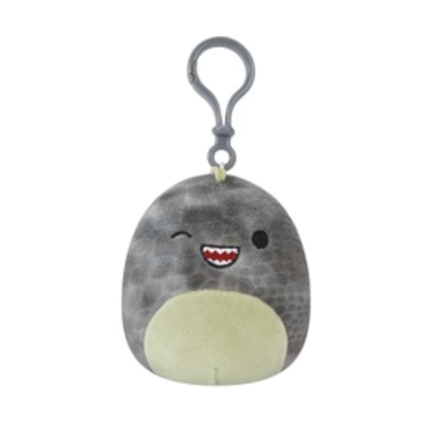 SQUISHMALLOWS 3.5 INCH S15 CLIP ON - XANDER - GREY WINKING T-REX