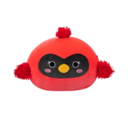 SQUISHMALLOWS MEDIUM PLUSH 12 INCH STACKABLE S17 CAZLAN - RED CARDINAL
