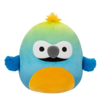 SQUISHMALLOWS LITTLE PLUSH 7.5 INCH PACK S17 A BAPTISE - BLUE AND YELLOW MACAW