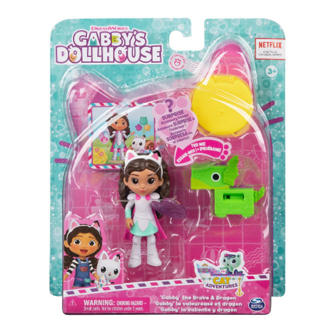 GABBY'S DOLLHOUSE CAT-TIVITY PACK GABBY THE BRAVE & DRAGON
