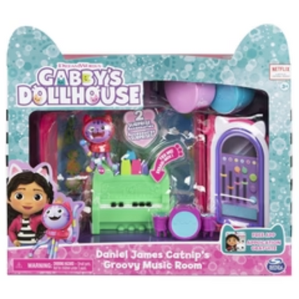 DREAMWORKS GABBY'S DOLLHOUSE DELUXE ROOM DANIEL JAMES CATNIP GROOVY MUSIC ROOM