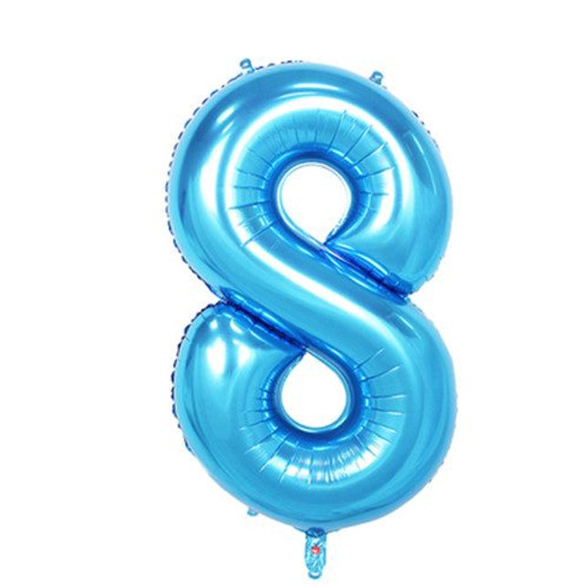 Jumbo Size Blue Number Balloon 8