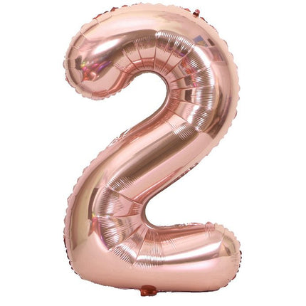 Rose Gold Number Balloon 2