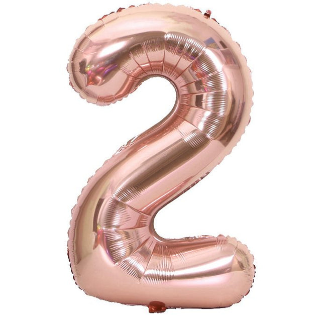 Rose Gold Number Balloon 2