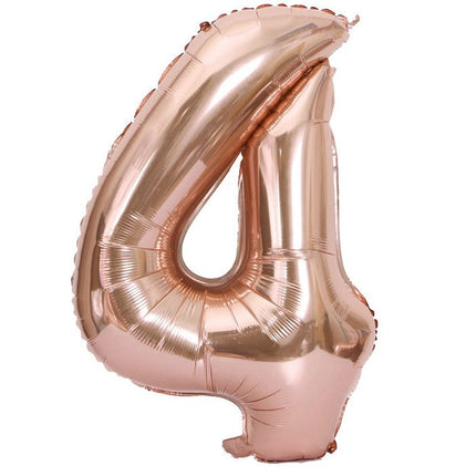 Rose Gold number balloon 4