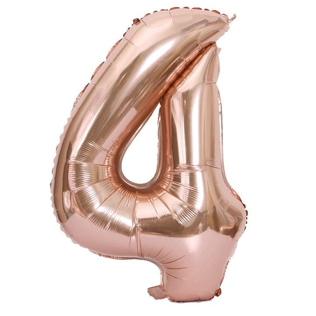 Rose Gold number balloon 4