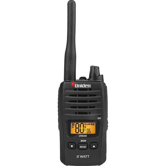 Uniden UH820S, 2 Watt UHF Handheld Radio, Single