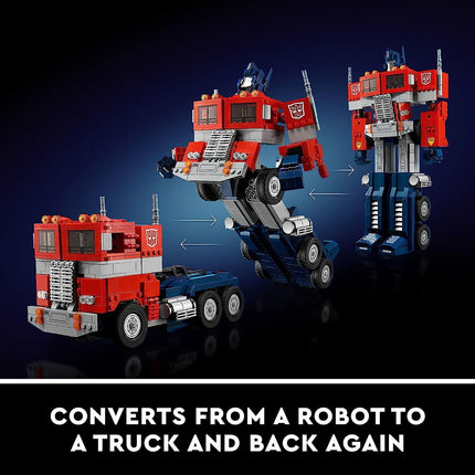 LEGO Icons Optimus Prime 10302 Transformers Figure Set