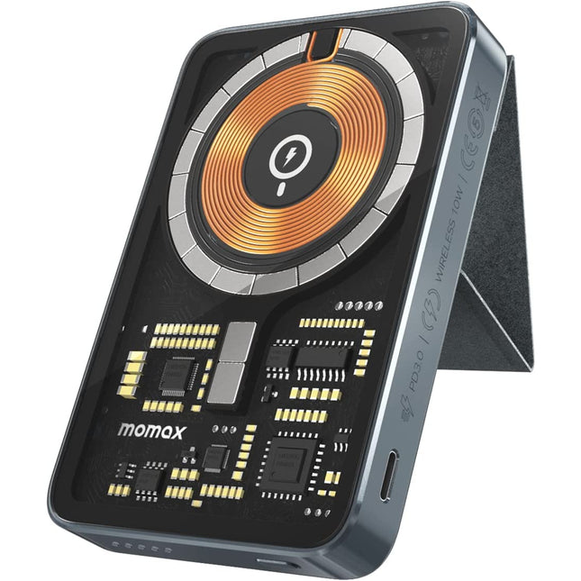 Momax 5000mAh Magnetic Wireless Charging Power Bank with Stand