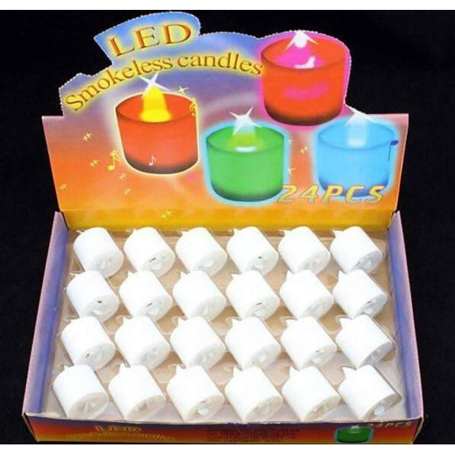 LED White Candles 24pcs