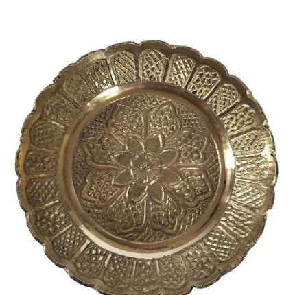 Brass - Flower Puja Thali Small