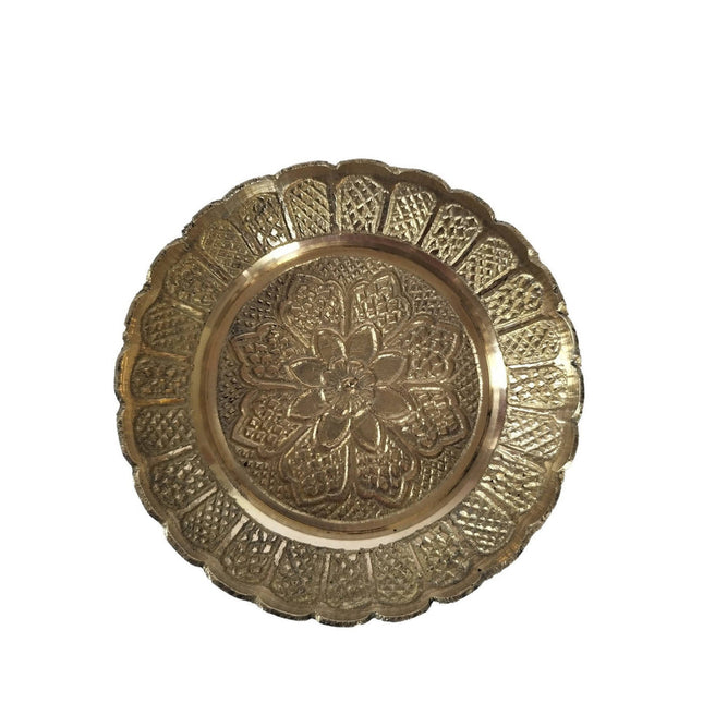 Brass - Flower Puja Thali Small