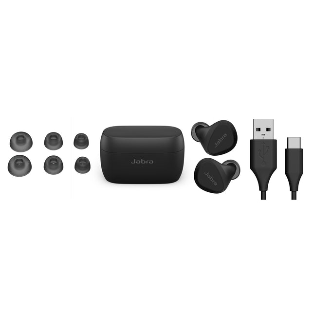 Jabra Elite 4 Active True Wireless Noise Cancelling Sports In-Ear Headphones  Black