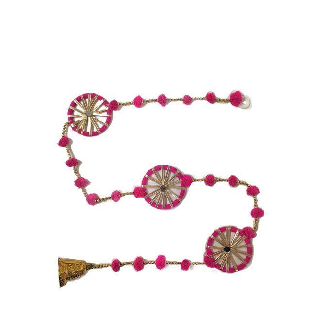 Diwali Wall Hanging Pom Pom with Rings and Ball