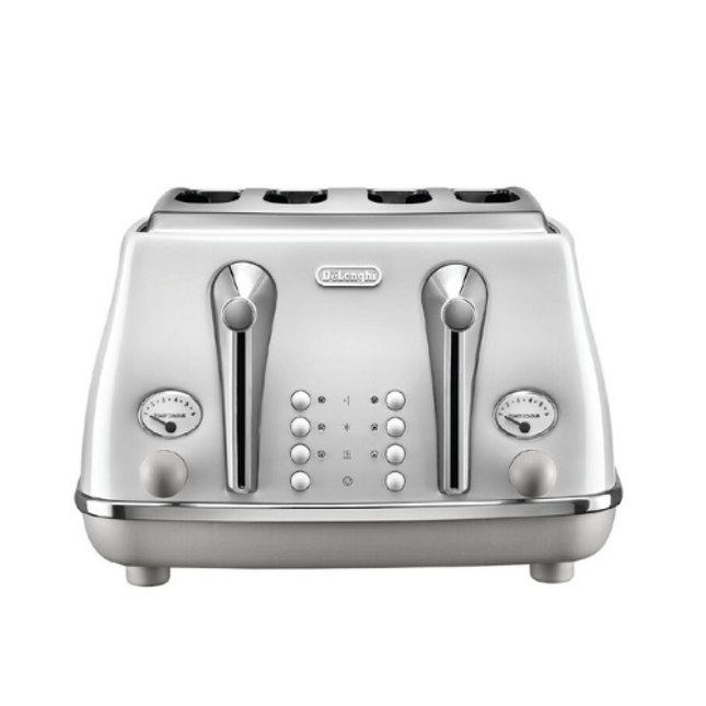 Delonghi Icona Capitals 4 Slice Toaster Sydney White